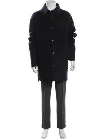 Pre-owned Acne Studios Wool Parka In Blue
