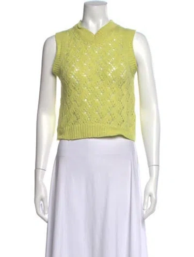 Pre-owned Acne Studios Wool Patterned Sweater In Green