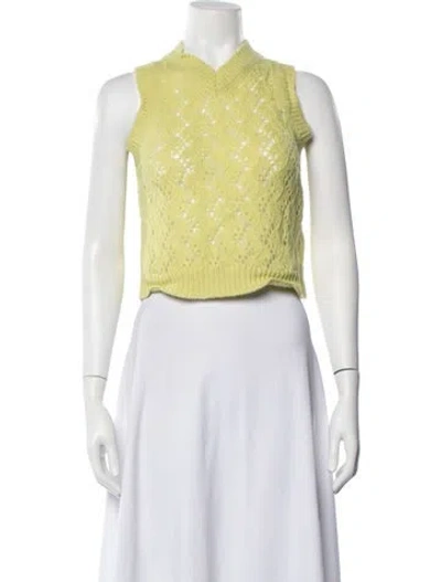 Pre-owned Acne Studios Wool Patterned Sweater In Green