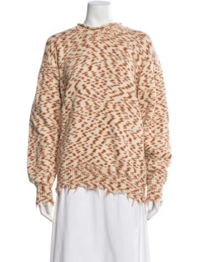 Pre-owned Acne Studios Wool Patterned Sweater In Neutral