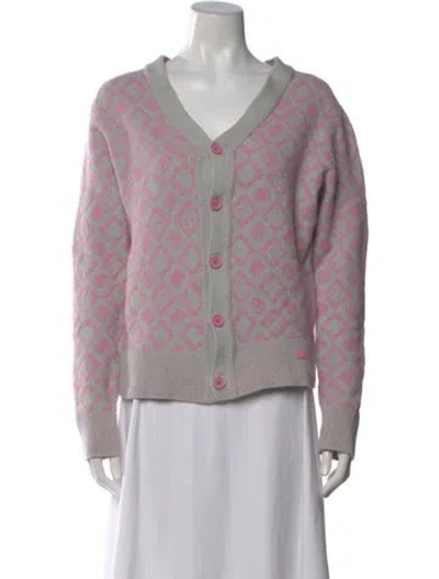 Pre-owned Acne Studios Wool Patterned Sweater In Purple