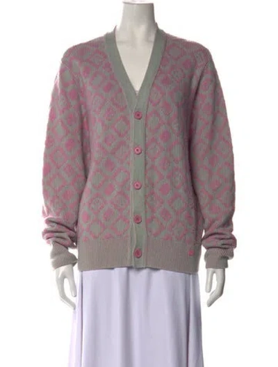 Pre-owned Acne Studios Wool Patterned Sweater In Purple