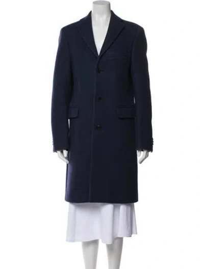 Pre-owned Acne Studios Wool Peacoat In Blue