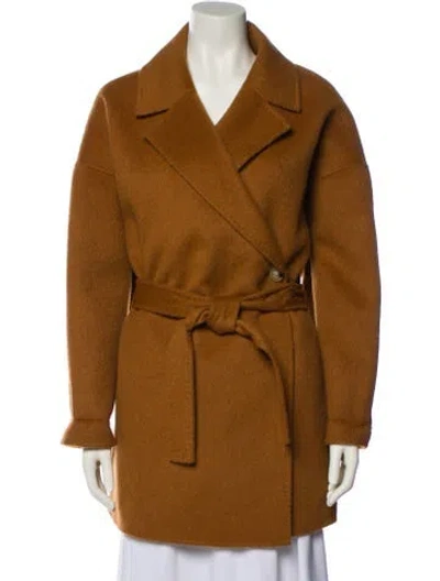 Pre-owned Acne Studios Wool Peacoat In Brown