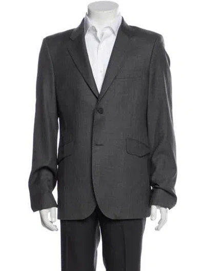 Pre-owned Acne Studios Wool Peacoat In Gray