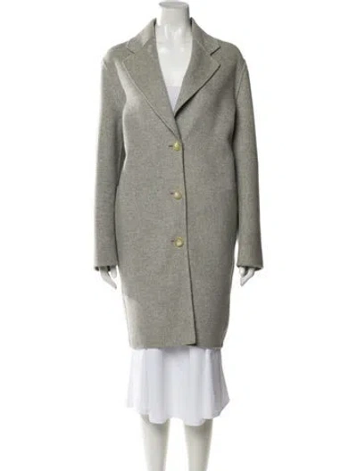 Pre-owned Acne Studios Wool Peacoat In Grey