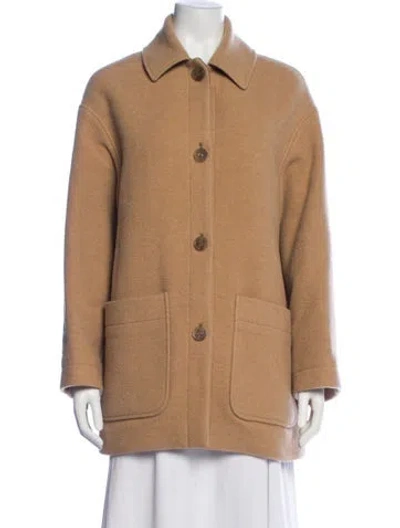 Pre-owned Acne Studios Wool Peacoat In Neutral