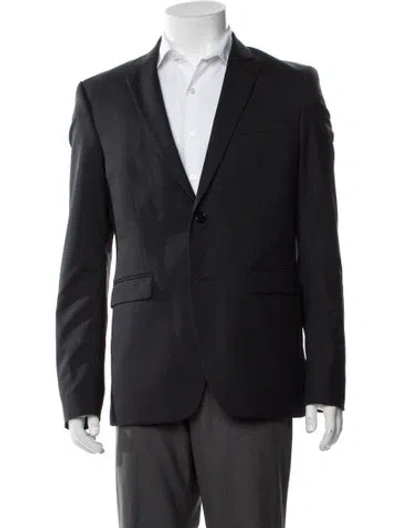 Pre-owned Acne Studios Wool Plaid Print Blazer In Blue
