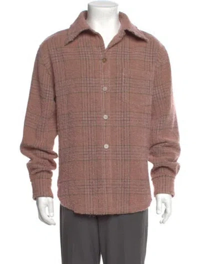 Pre-owned Acne Studios Wool Plaid Print Shirt In Multi