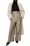 Acne Studios Wool Pleat-front Trousers In Beige