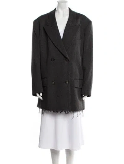 Pre-owned Acne Studios Wool Printed Faux Fur Coat W/ Tags In Multi