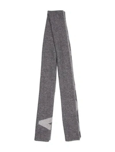 Pre-owned Acne Studios Wool Printed Scarf In Gray