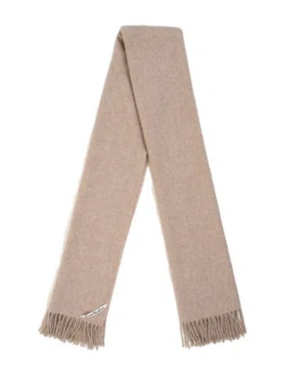 Pre-owned Acne Studios Wool Printed Scarf In Gray