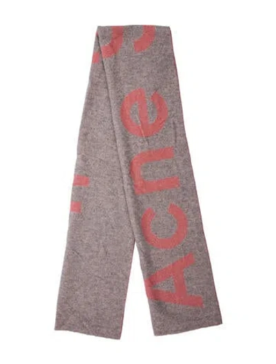 Pre-owned Acne Studios Wool Printed Scarf In Multi