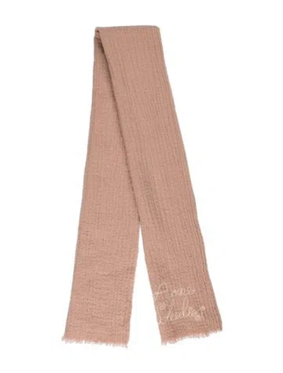 Pre-owned Acne Studios Wool Printed Scarf In Neutral