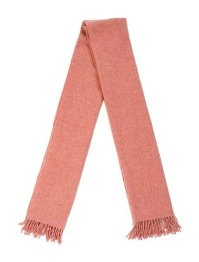 Pre-owned Acne Studios Wool Printed Scarf In Pink