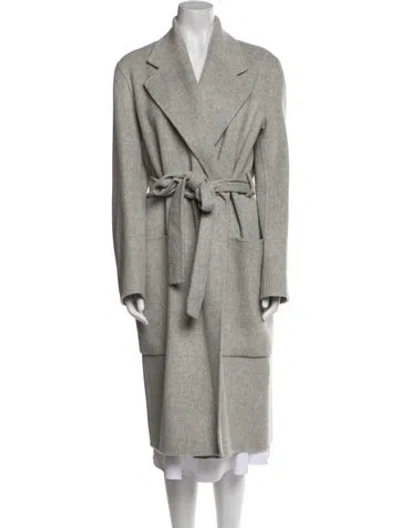 Pre-owned Acne Studios Wool Printed Trench Coat In Gray