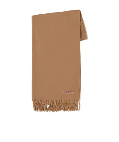 Acne Studios Wool Scarf In Brown