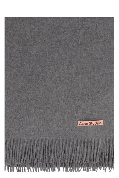 Acne Studios Wool Scarf In Grey