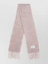 Acne Studios Wool Scarf Logo Ca0392wo R Ai4 In Neutral