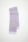 Acne Studios Wool Scarf Pink Label - Narrow In Lilac,yellow