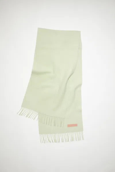 Acne Studios Wool Scarf Pink Label In Pale Green