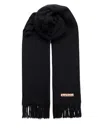 Acne Studios Wool Scarf Scarves And Foulards Black In Black