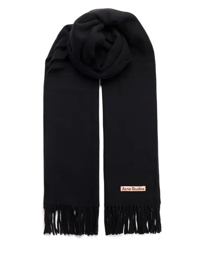 Acne Studios Wool Scarf Scarves And Foulards Black