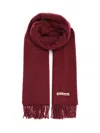 Acne Studios Wool Scarf Scarves And Foulards Bordeaux In Brown