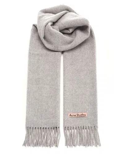 Acne Studios Wool Scarf Scarves And Foulards Grey