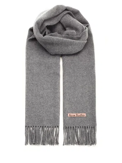 Acne Studios Wool Scarf Scarves And Foulards Grey