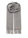 Acne Studios Wool Scarf Scarves And Foulards Grey In Gray