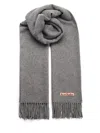 Acne Studios Wool Scarf Scarves And Foulards Grey In Gray