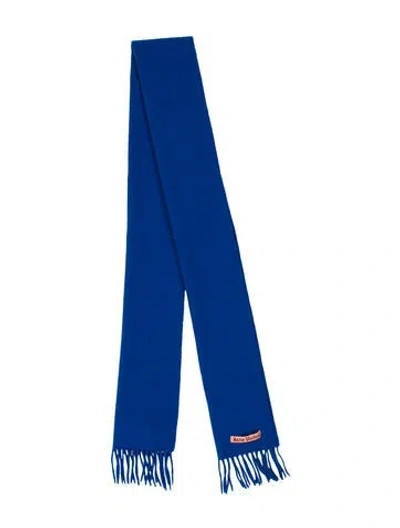 Pre-owned Acne Studios Wool Scarf W/ Tags In Blue