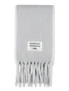 Acne Studios Wool Scarf With Fringes In Gray