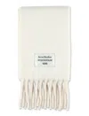 Acne Studios Wool Scarf With Fringes In White