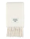 Acne Studios Wool Scarf With Fringes In White