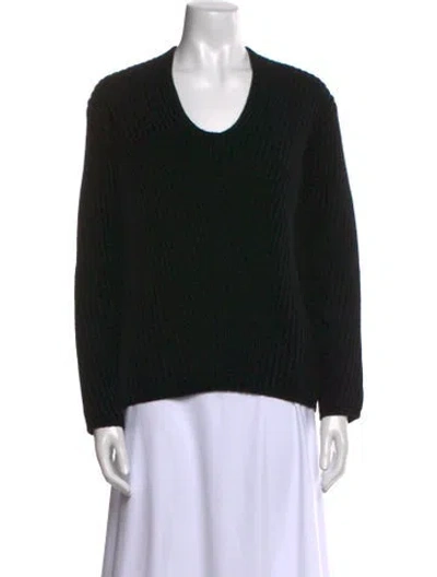 Pre-owned Acne Studios Wool Scoop Neck Sweater In Black