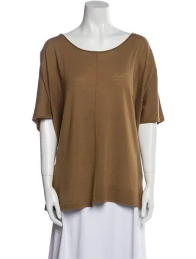 Pre-owned Acne Studios Wool Scoop Neck Sweater In Brown