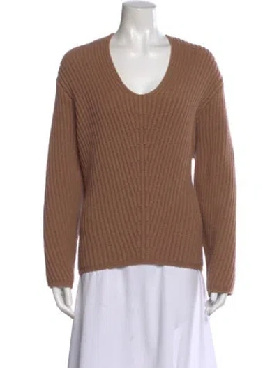 Pre-owned Acne Studios Wool Scoop Neck Sweater In Brown