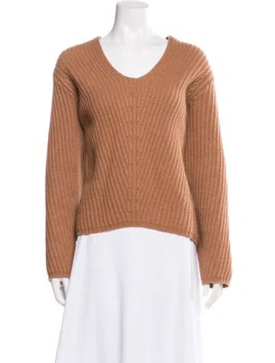Pre-owned Acne Studios Wool Scoop Neck Sweater In Brown