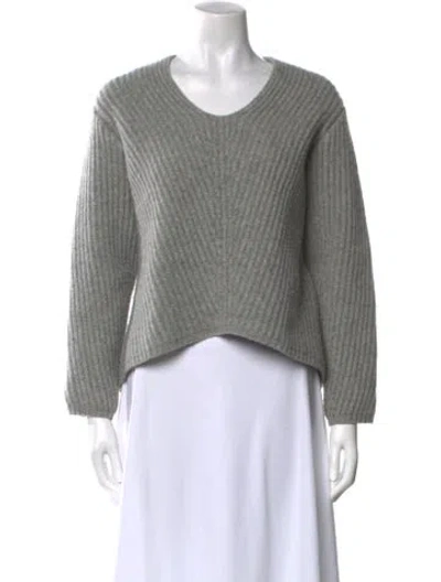 Pre-owned Acne Studios Wool Scoop Neck Sweater In Gray