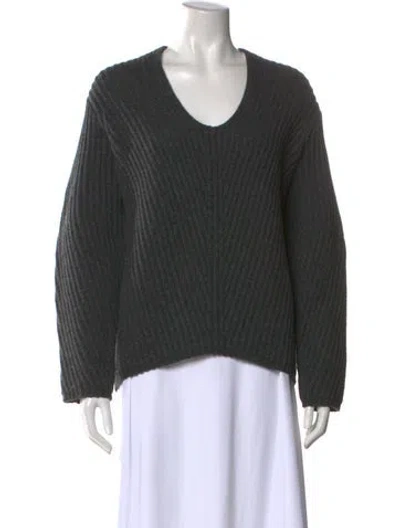 Pre-owned Acne Studios Wool Scoop Neck Sweater In Gray