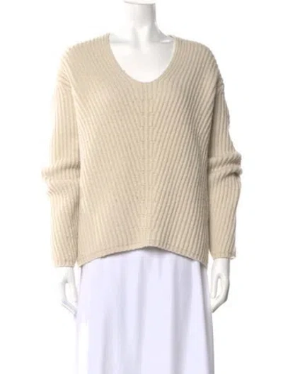 Pre-owned Acne Studios Wool Scoop Neck Sweater In Neutral