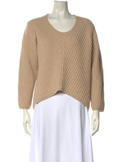 Pre-owned Acne Studios Wool Scoop Neck Sweater In Neutral