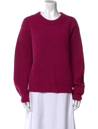 Pre-owned Acne Studios Wool Scoop Neck Sweater In Pink