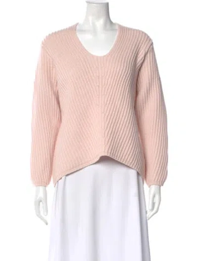 Pre-owned Acne Studios Wool Scoop Neck Sweater In Pink