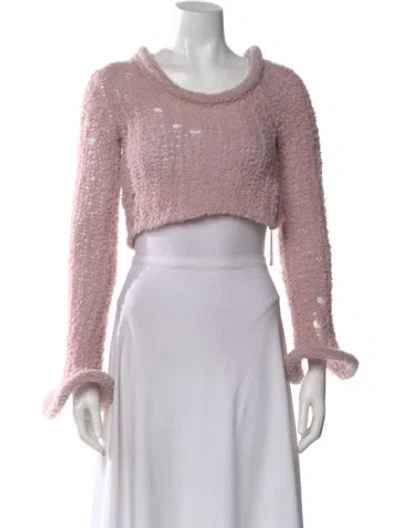 Pre-owned Acne Studios Wool Scoop Neck Sweater In Pink