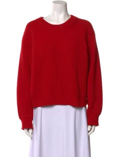 Pre-owned Acne Studios Wool Scoop Neck Sweater In Red