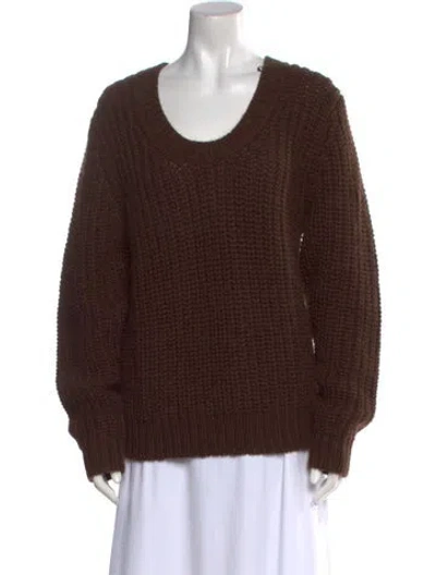 Pre-owned Acne Studios Wool Scoop Neck Sweater W/ Tags In Brown